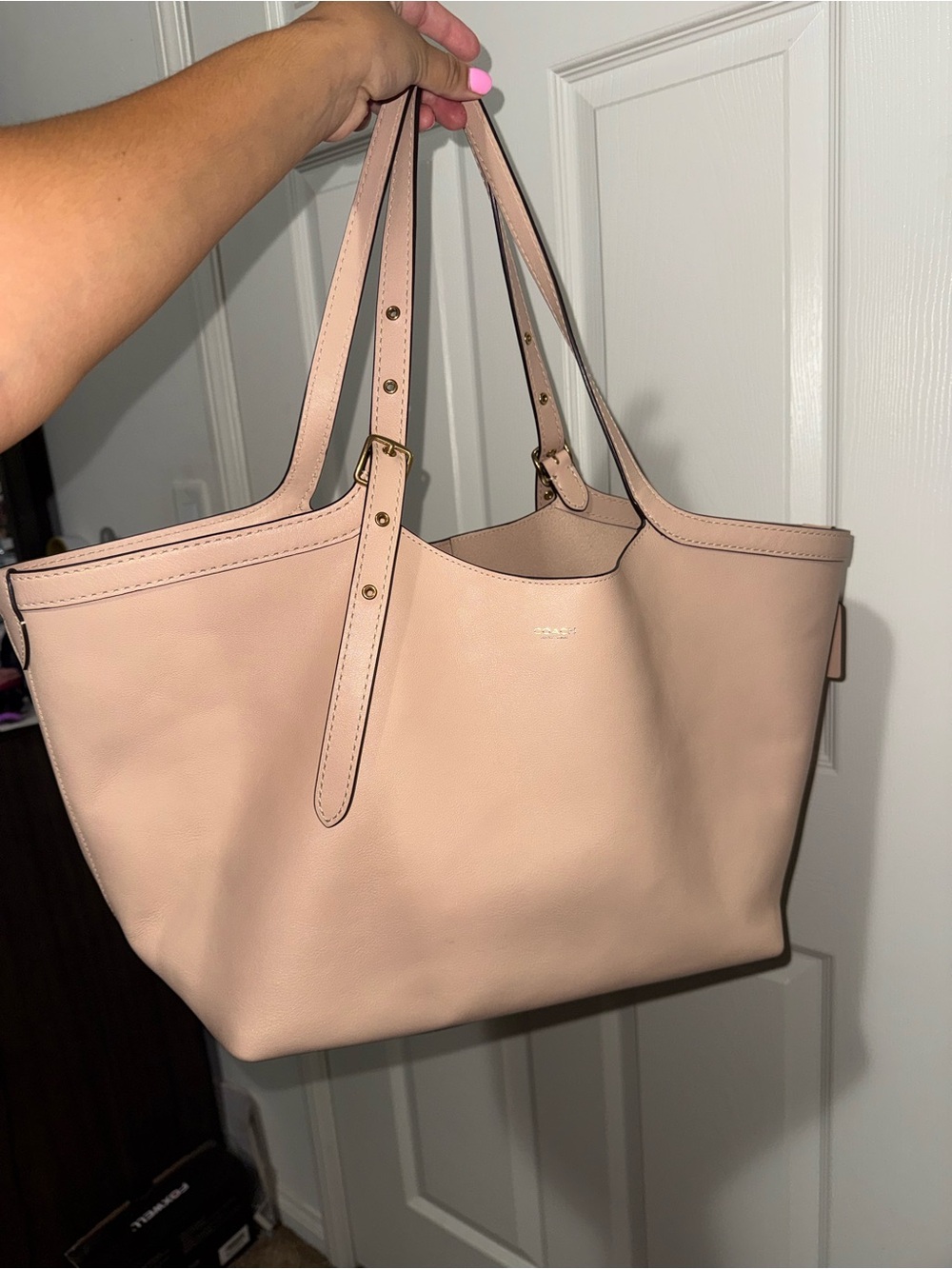 Coach Women’s Tote Bag - Blush Pink Leather Shoulder Tote